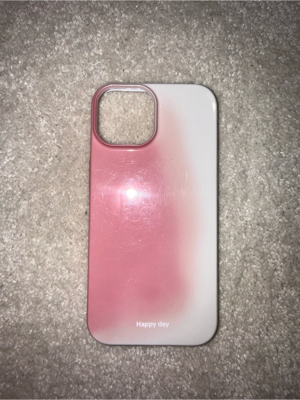 Pink & White Ombre Phone Case - 'Happy day'